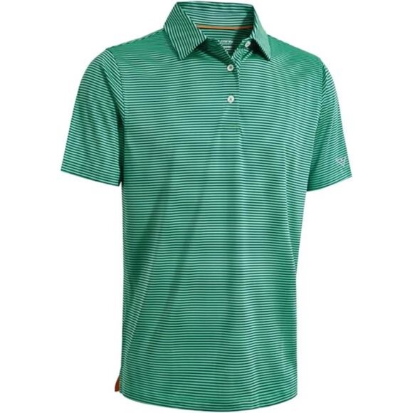 Men's Golf Polo Short Sleeve Striped Performance Moisture Wicking Dry  Shirts‎ - Picture 6 of 6